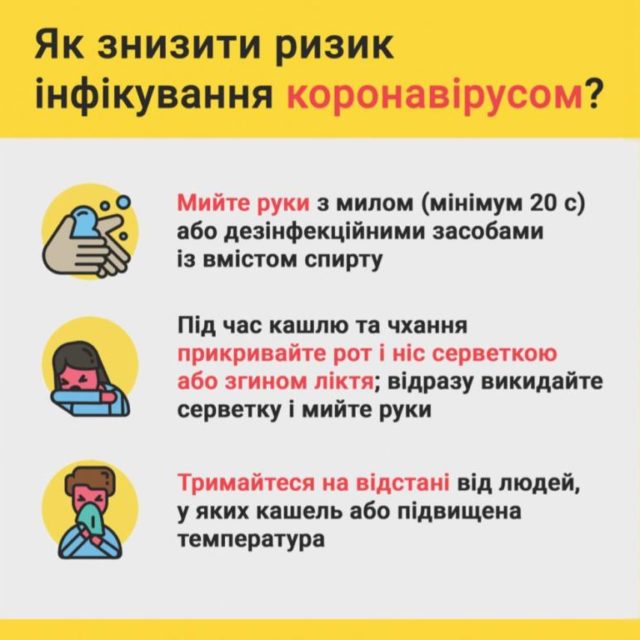 Як знизити ризик інфікування коронавірусом?